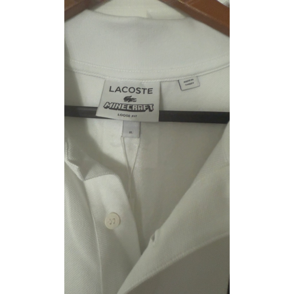 Men's Lacoste Minecraft White XL Polo Shirt - Picture 2 of 8